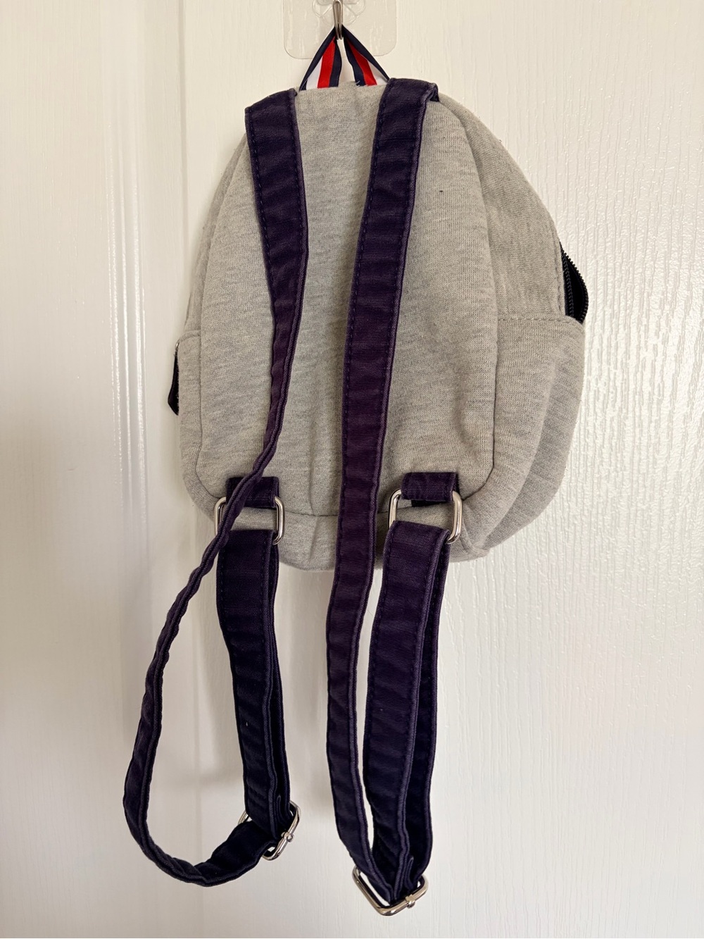 Tommy Hilfiger Gray Kids Backpack with Navy & Red Accents - Picture 4 of 4